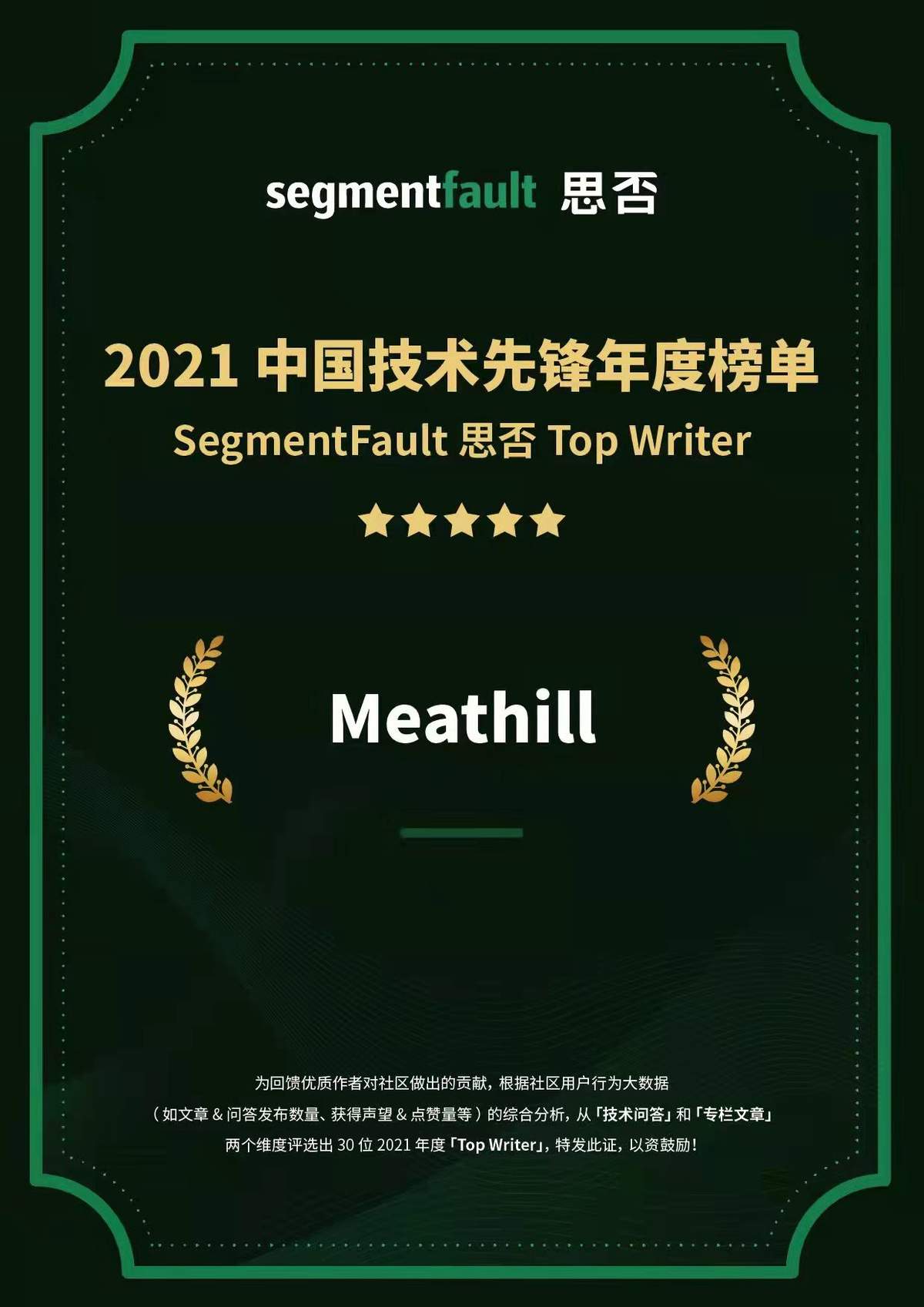 蝉联思否 Top Writer