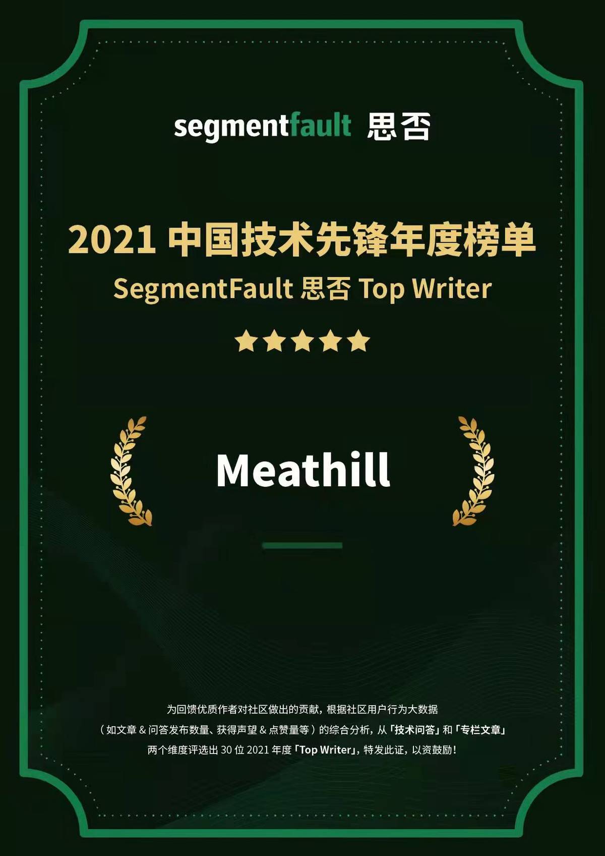 蝉联思否 Top Writer